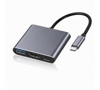 Adaptador USB C a HDMI, 4K 60Hz USB C to HDMI, Puerto HDMI/USB 3.0/PD | USBC to HDMI, USB 3.0 a 5 Gbps, Carga de 60 W, para Samsung, HP, MacBook TV Adaptador Laptops Y Otros Tipos De Dispositivos C
