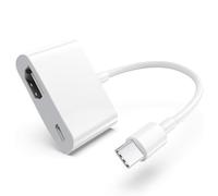 Adaptador USB C a HDMI 4K a 60Hz para iPhone 15 16 17, certificado Apple MFi, USB tipo C digital AV HDMI convertidor hembra para MacBook Pro/Air, iPad Pro, iMac, Galaxy S26/25, Surface, XPS (blanco)