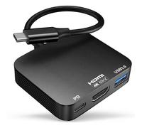Adaptador USB C a HDMI【4K a 60HZ】, Vilcome adaptador HDMI a USB C multipuerto con USB tipo C PD y puerto USB 3.0, compatible con MacBook Pro/Air, iPad Pro/Air, Dell XPS, iPhone 15 Pro/Max, Android