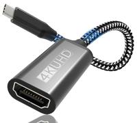 Adaptador USB C a HDMI, 4K Adaptador USB C a HDMI (Thunderbolt 3/4 Compatible con) Salida de Audio de Vídeo para MacBook Pro/Air,Surface Pro/Book,Pixelbook,iPad Pro/Air,Huawei,Samsung Galaxy S