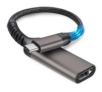 Adaptador USB C a HDMI 4K , Convertidor USB C a HDMI Salida de Vídeo y Audio para Samsung Galaxy/ Xiaomi Modelo de Teléfono, iPhone 16 15 Series, MacBook Pro/Air, iPad Mac XPS Surface (Gris Plateado)