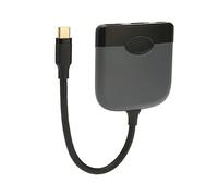 Adaptador USB C a HDMI (4K30Hz/1080P 60Hz), USB C a USB C USB3.0 Hub Multi Port Adapter, 5Gbps USB3.0 Transmission 100W PD Puerto de Carga en Ayunas para Dispositivos Tipo C (Gris Negro)