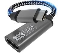 Adaptador USB C a HDMI, Adaptador Tipo C a HDMI 4K (Compatible con Thunderbolt 3),Salida de Audio de Vídeo para iPhone 16/15 Pro/Max, MacBook Pro,Pixelbook,Surface Book,iPad Pro,Galaxy S10 S9+