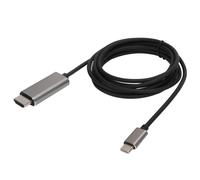 Adaptador USB C a HDMI, cable OTG de vídeo 4K, micrófonos compatibles, Plug and Play, chip inteligente, núcleo chapado en oro, divisor Ethernet,