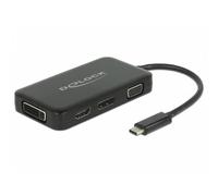 Adaptador USB-C a HDMI, DisplayPort, DVI-I y VGA DeLOCK 63929