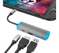 Adaptador USB C a HDMI para Switch 2, estación de acoplamiento Switch 2 con puerto HDMI 4K a 60Hz, puerto tipo C, puerto USB 3.0, repuesto para base oficial Switch 2