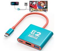 Adaptador USB C a HDMI para Switch, Tendak 3 en 1 USB -C Hub con USB 3.0 PD Carga 4K HDMI Converter para Nintendo Switch/OLED