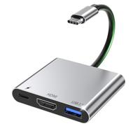 Adaptador USB C a HDMI, tipo C a HDMI 4K, adaptador Thunderbolt 3/4 a USBC a Hdmi adaptador compatible con iPhone 17/16/15, MacBook Pro/Air, iPadPro/Air, Galaxy S/Note, Dell XPS