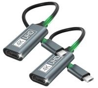 Adaptador USB C a HDMI, tipo C a HDMI 4K, adaptador Thunderbolt 3/4 a USBC a Hdmi adaptador compatible con iPhone 16Pro/16Pro Max/16/15, MacBook Pro/Air, iPadPro/Air, Galaxy S/Note, Dell XPS, 2