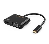 Adaptador USB C a HDMI VGA, CableCreation USB Tipo C a HDMI (4K a 60Hz) VGA (1080P a 60Hz), convertidor Compatible con MacBook Pro 2020, iPad Pro 2020, DELL XPS 13/15,Surface Go,Chromebook,Galaxy S20