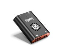 Adaptador USB-C a HDMI y USB-C con doble salida, carga simultánea para gafas AR Xreal/Viture/RayNeo o monitores HDMI/USB-C, compatible con Steam Deck, ROG Ally, Switch, 4K 144Hz | Ventilador integrado