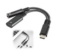 Adaptador USB C a Jack 3,5 mm, 2 en 1 para carga y auriculares, 60 W PD rápido y audio HiFi, escucha música y carga juntos, compatible con todos los dispositivos TYP-C