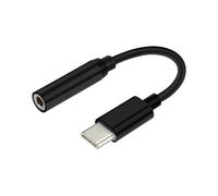 AISENS - A109-0348 conversor USB-C a Audio, USB-C Macho a Jack 3.5 Hembra, Negro, 15cm