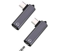 Adaptador USB C a Jack 3.5 Mm Auriculares(2pack)para Apple iPhone 16 15 Pro DAC Coche Audio Auxiliar Conector Tipo C Compatible Con Samsung Microfono Headphone Adapter para iPad AUX Accesorios Android