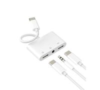 Adaptador USB C a Jack 3.5 Mm Auriculares Conector Cargador Headphones Tipo C para iPhone 16 15 Pro Compatible con Samsung Type C Cable Audio Microfono para Apple Auxiliar Dongle Double Auricular