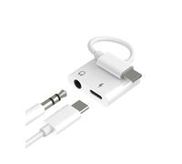Adaptador USB C a Jack 3.5mm(2en1)para IPhone 16 15 Pro AUX Auriculares Adapter para iPad Compatible Con Samsung Tipo C Cable Cargador Audio Conector para Apple Auxiliar Coche Headphone Dongle Android