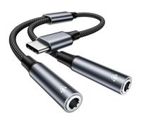 Adaptador USB C a Jack 3.5mm, Adaptador Auriculares Tipo C with Chip DAC