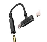 Adaptador USB C a Jack 3.5mm Audio(2en1)para Apple Cargador Tipo C Auriculares Auxiliar para IPhone 16 15 Pro Max Compatible Con Samsung Micrófono Headphone Adapter para IPad AUX Coche Android Dongle