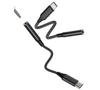 Adaptador USB C a Jack 3.5mm Auriculares(2pack)Tipo C AUX Dongle para iPhone16 15 Pro DAC Auxiliar Audio Cable Compatible Con Samsung Headphones Adapter para Apple Micrófono Conector para iPad Android