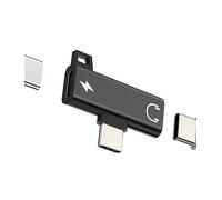 Adaptador USB C a Jack Auricular(2 en 1)Cable auricular cargador adaptador doble toma tipo C DAC Audio Auriculares compatibles para Huawei Xiaomi Redmi Google Samsung Cable Auxiliar Splitter