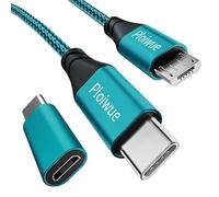 Adaptador USB C a Micro USB - 1 m USB C a Micro Cargador Cable para Samsung Galaxy S20/S9/S9+/S10, Huawei, HTC, LG