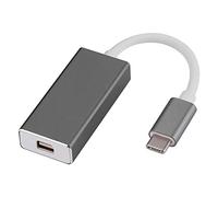 Adaptador USB C a Mini Displayport (4K@60Hz), USB Tipo C a Mini DP Converter Compatible con computadoras portátiles USB-C a una Pantalla de Cine LED habilitada para Mini DP, Monitor (Gris)