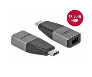 Adaptador USB-C a Mini DisplayPort DeLOCK 4K 60 Hz Gris