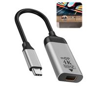 Adaptador USB C a Mini DP Displayport 4k@60hz Mini Displayport hembra a tipo C macho cable convertidor de audio video corto para iPhone Macbook Tablets teléfono pantalla proyector