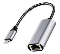 Adaptador USB C a RJ45 Gigabit Ethernet tipo convertidor de red rápida para PC/laptop, accesorios de aluminio, adaptador LAN USB