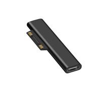Adaptador USB C a Surface, adaptador de carga USB C a adaptador de carga USB-C, adaptador de conector de 45 W 15 V3A, conector de carga magnética para Microsoft Pro 6/5/4/3, Surface Book, Surface Go