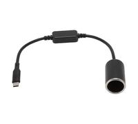 Adaptador USB C a toma de mechero de 12 V compatible con cámaras de salpicadero, GPS y tiras LED.
