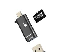 Adaptador USB C a USB (2 en 1) para lector de tarjetas micro SD tipo C OTG 3.0 para iPhone 16, cámara de transferencia de fotos, TF Memory Stick Flash Drive para iPad, compatible con Samsung MacBook