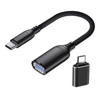 Adaptador USB C a USB 3.0, Cable OTG Tipo C Macho a USB Hembra 5Gbps, Compatible con iPhone 16 Pro Max/15 Pro MAX, MacBook Pro/Air, iPad Pro, Samsung Galaxy S24/S23/S22, Huawei P40 P30, 2 Pack