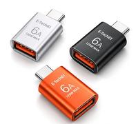 Adaptador USB C a USB, 3 unidades, USB C macho a hembra 3.0 OTG MacBook Pro/Air, convertidor tipo C Thunderbolt 4 3 para Apple iPhone 17 17e 16, Mac, iPad, Microsoft Surface, Samsung Galaxy S26