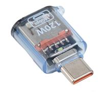 Adaptador USB-C a USB-A 3.0, transferencia de datos de 10 Gbps, carga rápida de 120 W, cuerpo de PC compacto de 28 x 17 x 9 mm, convertidor portátil apto para viajes (negro)