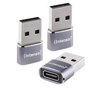 Adaptador USB-C a USB-A Intenso C480A Pack 3 antracita aluminio