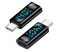 Adaptador USB-C a USB-C 140 W [paquete de 2] 40 Gbps y 8K/60H HD-Datenübertragung, Adaptador USB-C con pantalla digital LED, Adecuado para iPhone15/15 Pro/15 Pro MAX y otros dispositivos USB -VS