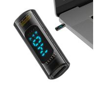Adaptador USB C a USB C, adaptador C de 140 W con pantalla digital, carga rápida C con luz indicadora LED, 40 Gbps para dispositivos tipo C, transmisión bidireccional