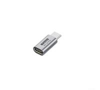 Adaptador USB-C a USB-C con resistencia de 5.1K, carga rápida de 5V/3A 15W y transferencia de datos de 480 Mbps, convertidor de aleación de aluminio para afeitadora, recortadora, auriculares