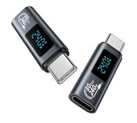 Adaptador USB C a USB C de 240W [2pack] Adaptador USB C con Pantalla LED