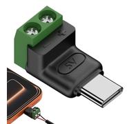 Adaptador USB C a USB, conector de terminal macho de 2 pines, tipo C macho a conector de carga de terminal de crimpado de 2 pines, para reparación de teléfonos móviles, tabletas, cámaras, pequeños