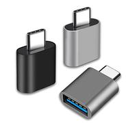 Adaptador USB C a USB, convertidor OTG Thunderbolt 4 tipo C, adaptador USB C macho a USB 3.0 hembra (paquete de 3) para Apple MacBook Pro, Mac Book, iPad, Samsung Galaxy S20-S23 y más
