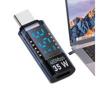 Adaptador USB C a USB de 8K/60Hz con pantalla LED - Convertidor de cable de carga, macho a USB hembra, transferencia de datos de alta velocidad de 40 Gbps, adaptador de cable para smartphones