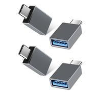 Adaptador USB C a USB de carga rápida de 60 W, convertidor USB-A hembra a tipo C macho para MacBook Pro/Air, Pixelbook, iPhone, iPad, Galaxy Thunderbolt 3 a USB 3.0 OTG adaptador para lector de