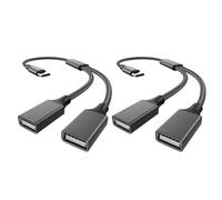 Adaptador USB C a USB doble hembra Tipo C a divisor USB doble Adaptador usb c a doble usb 2.0 Convertidor de cable divisor doble usb 2.0 OTG para MacBook Pro, Google Pixel, Galaxy S9 / S8 / Note 8