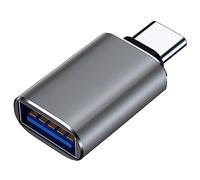 Adaptador USB C a USB, OTG Adaptador USB 3.1 Hembra a USB C Macho Compatible con MacBook Pro, Samsung Galaxy, Smartphones Tipo C, Tabletas y Más (Gris)