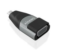 Adaptador USB-C a VGA AISENS A109-0863 Aluminio Gris Resolución 1920x1200 Plug&Play