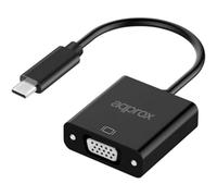 Adaptador USB-C a VGA Approx APPC50 13cm Negro