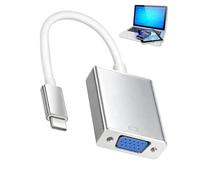 Adaptador USB C a VGA, compatible con Thunderbolt 3/4, convertidor macho a hembra, resolución 1920x1200 para MacBook Pro/Air, iPhone 15 Plus Pro Max, carcasa de aluminio, accesorios multimedia