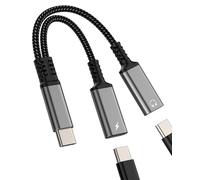 Adaptador USB C Audio para iPad(2en1)Tipo C Auriculares Jack Cable Adapter para iPhone 16 15 Pro Doble Puerto Type C Cargador Conector para Apple Audifonos Compatible Con Samsung Headphone Convertidor